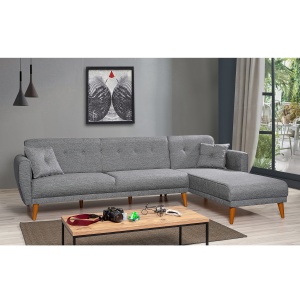 Canapea Extensibila Aria Corner - Dark Grey - Img 2