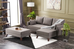 Canapea Extensibila Bella Mini Corner Sofa Right - Brown - Img 2