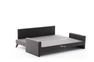 Canapea Extensibila Bella Sofa Bed - Anthracite - Img 8