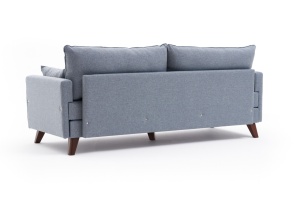 Canapea Extensibila Bella Soft Yataklı Üçlü Koltuk - Blue - Img 6