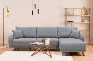 Canapea Extensibila Hera 1 Corner - Grey - Img 1