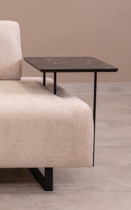 Canapea Extensibila Infinity with Side Masa - Beige - Img 2