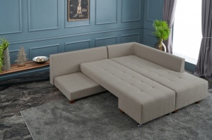 Canapea Extensibila Manama Corner Sofa Bed Right - Cream - Img 3