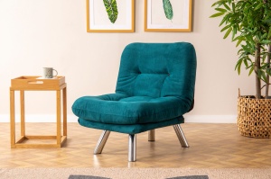 Canapea Extensibila Misa Small Solo - Petrol Green - Img 1