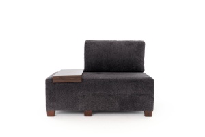 Canapea Extensibila Perenna Chenille Left - Anthracite - Img 4