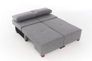 Canapea Extensibila Perenna Linen - Grey - Img 5