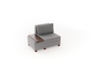 Canapea Extensibila Perenna Linen Left - Grey - Img 5