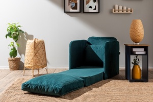 Canapea Extensibila Saga Single - Petrol Green - Img 3