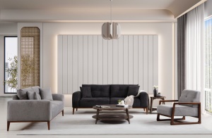 Canapea Extensibila Sinor 3 Locuri - Light Grey - Img 3