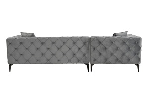 Canapea pe colț Como Eco Left - Anthracite, Black - Img 5