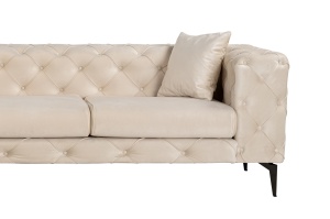 Canapea pe colț Como Eco Left - Beige, Black - Img 8