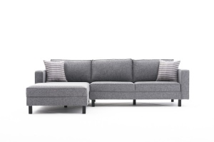 Canapea pe colț Kale Linen Left - Grey - Img 5