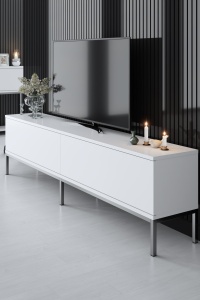Comoda TV Lord - White, Silver - Img 3