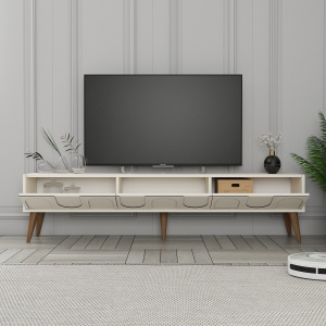 Comoda TV Lyon 44 - Cream, Walnut - Img 2