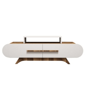 Comoda TV Rose - Walnut, White - Img 4
