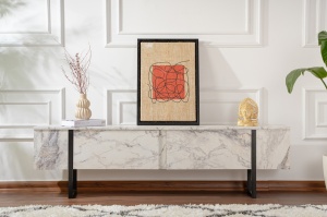 Comoda TV Serenity - Fressia Marble, Black - Img 3