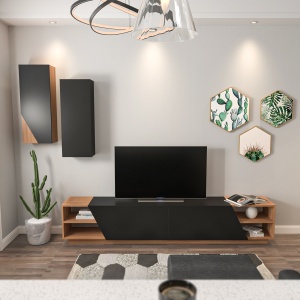 Comoda TV Zebra - Black, Teak - Img 3