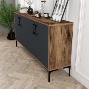 Consolă Kiev 160 - Walnut, Anthracite - Img 3