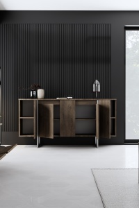 Consolă Luxe - Walnut, Silver - Img 4