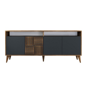 Consolă Milan - Walnut, Anthracite - Img 6