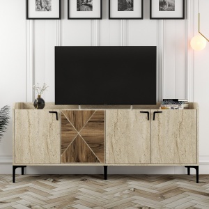 Consolă Venedik - Walnut, Travertine - Img 5