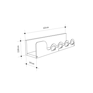 Cuier Liora Hanger - Sapphire, Oak - Img 6
