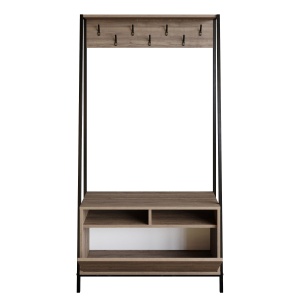 Dulap cu raft Devin - Walnut, Black - Img 4
