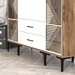 Dulap Kumsal PTP - Walnut, White - Img 4