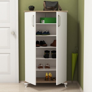 Dulap Pantofi Ari - Walnut, White - Img 2