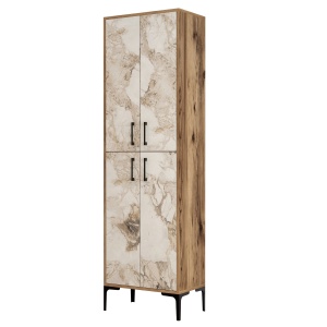 Dulapior Berlin A - Walnut, White Marble - Img 5