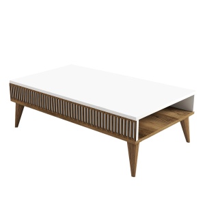 Masuta de cafea Milan - Walnut, White - Img 4