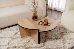 Masuta de cafea Orion - Honey Oak, Black - Img 2