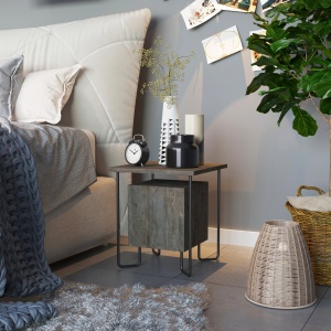 Noptiera Acres Nightstand - Dark Coffee - Img 1