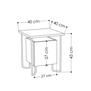 Noptiera Acres Nightstand - Dark Coffee - Img 4