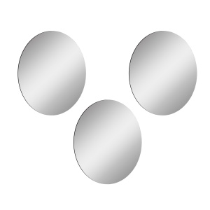 Oglinda Round - Triple - Diameter: 30 cm - Silver - Img 4