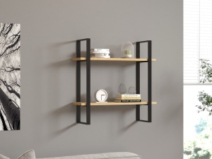 Raft perete Buba - Sapphire Oak, Black - Img 1