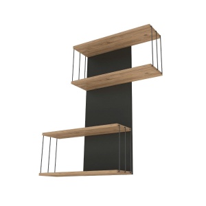 Raft perete Destan - Anthracite, Pine - Img 6