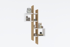 Raft perete Emse - Sapphire Oak, White - Img 3