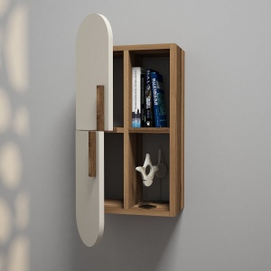 Raft perete Rose - Walnut, Cream - Img 2