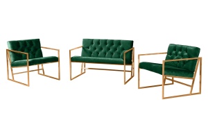 Set Canapea Oslo Gold - Green - Img 1