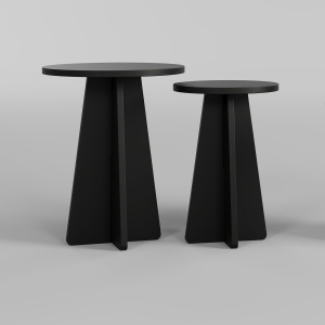 Set de masa pentru cafea Mushroom 2 - Black - Img 4