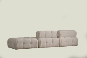 Canapea Doblo ( L1-O1-Pouffe) Cream Bouclette - Img 3