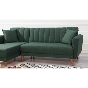Canapea Extensibila Aqua Corner Left - Dark Green - Img 3