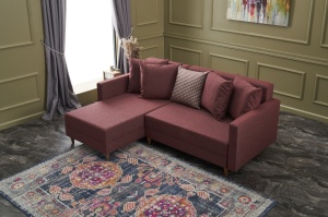Canapea Extensibila Aydam Left - Claret Red - Img 2