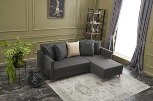 Canapea Extensibila Aydam Right - Anthracite - Img 2