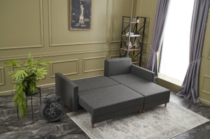 Canapea Extensibila Aydam Right - Anthracite - Img 4