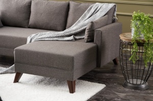 Canapea Extensibila Bella Mini Corner Sofa Right - Brown - Img 4