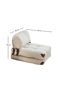 Canapea Extensibila Fold Teddy - Cream - Img 8