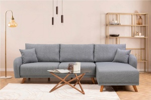 Canapea Extensibila Hera 2 Corner - Grey - Img 1