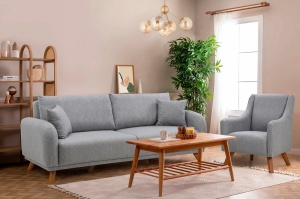 Canapea Extensibila Hera Set - Grey - Img 2